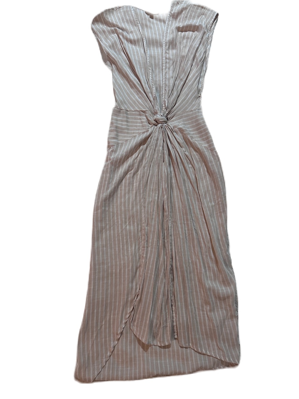 Vintage Cotton Candy LA Boho Striped Knot-Front Maxi Dress Small